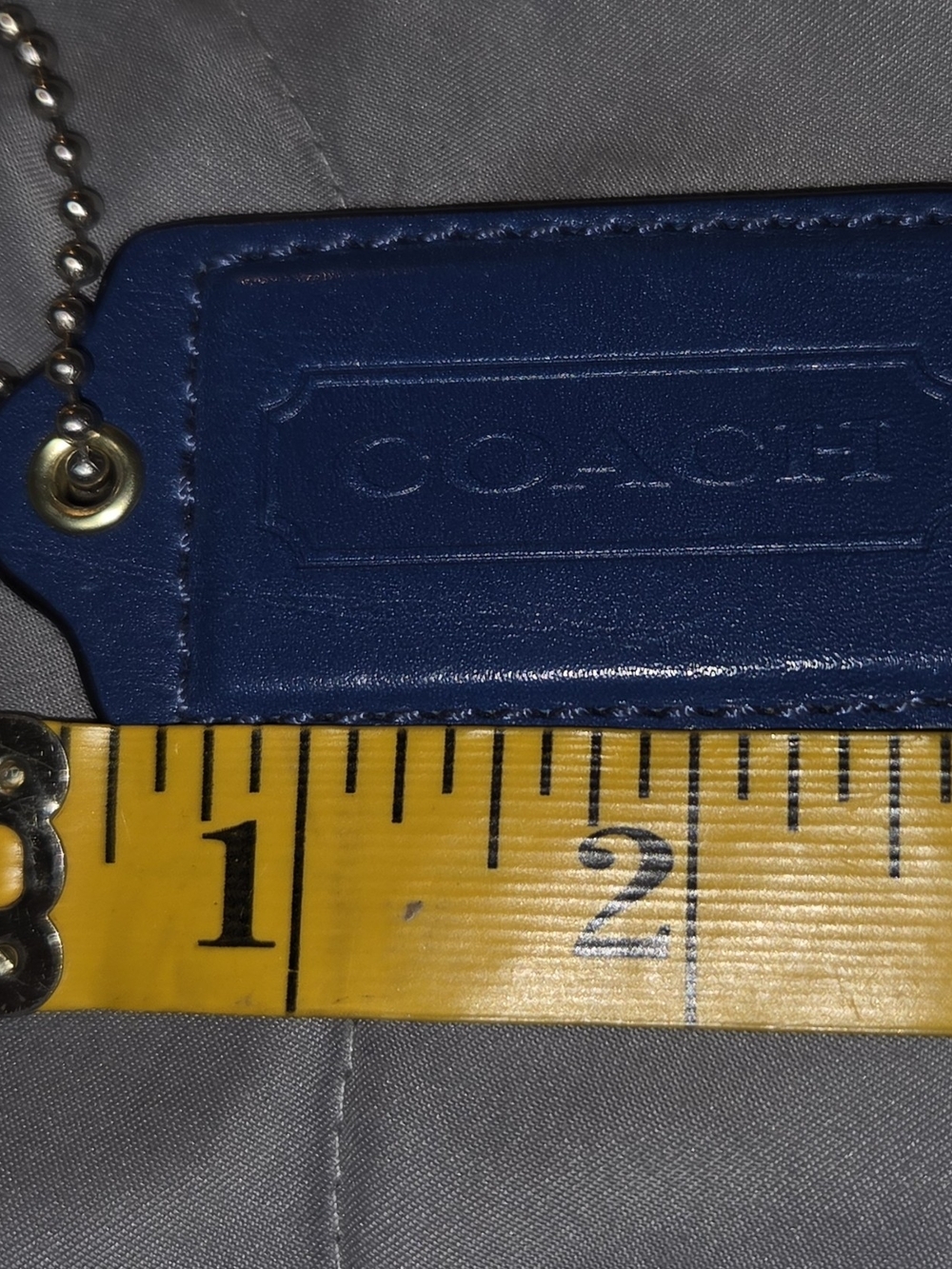 COACH Blue Leather Hang Tag